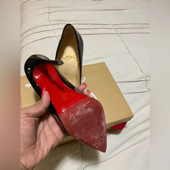 RED BOTTOMS CLASSIC 4.5 inch heels
Worn 1 time,  in excellent condition. - Picture 4 of 6